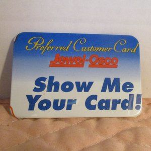 VINTAGE Jewel Osco Pin 3" Round "THANKS FOR SHOPPING WITH US!"